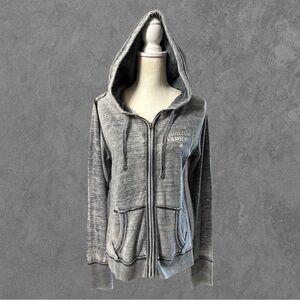 J. AMERICA | Santa Clara Vanguard DCI Gray Full Zip-Up Hoodie Size L